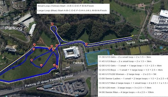 West District Cross Country Course map 2015